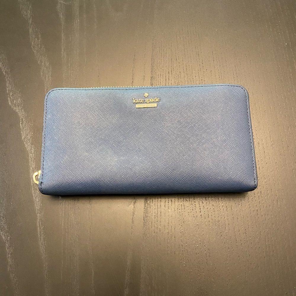 Kate Spade Blue Continental Wallet - Picture 2 of 14